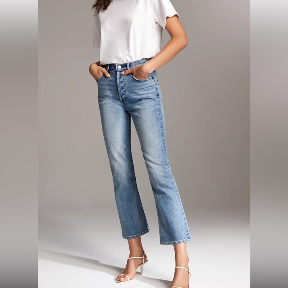 Denim Forum Bailey crop flare jeans